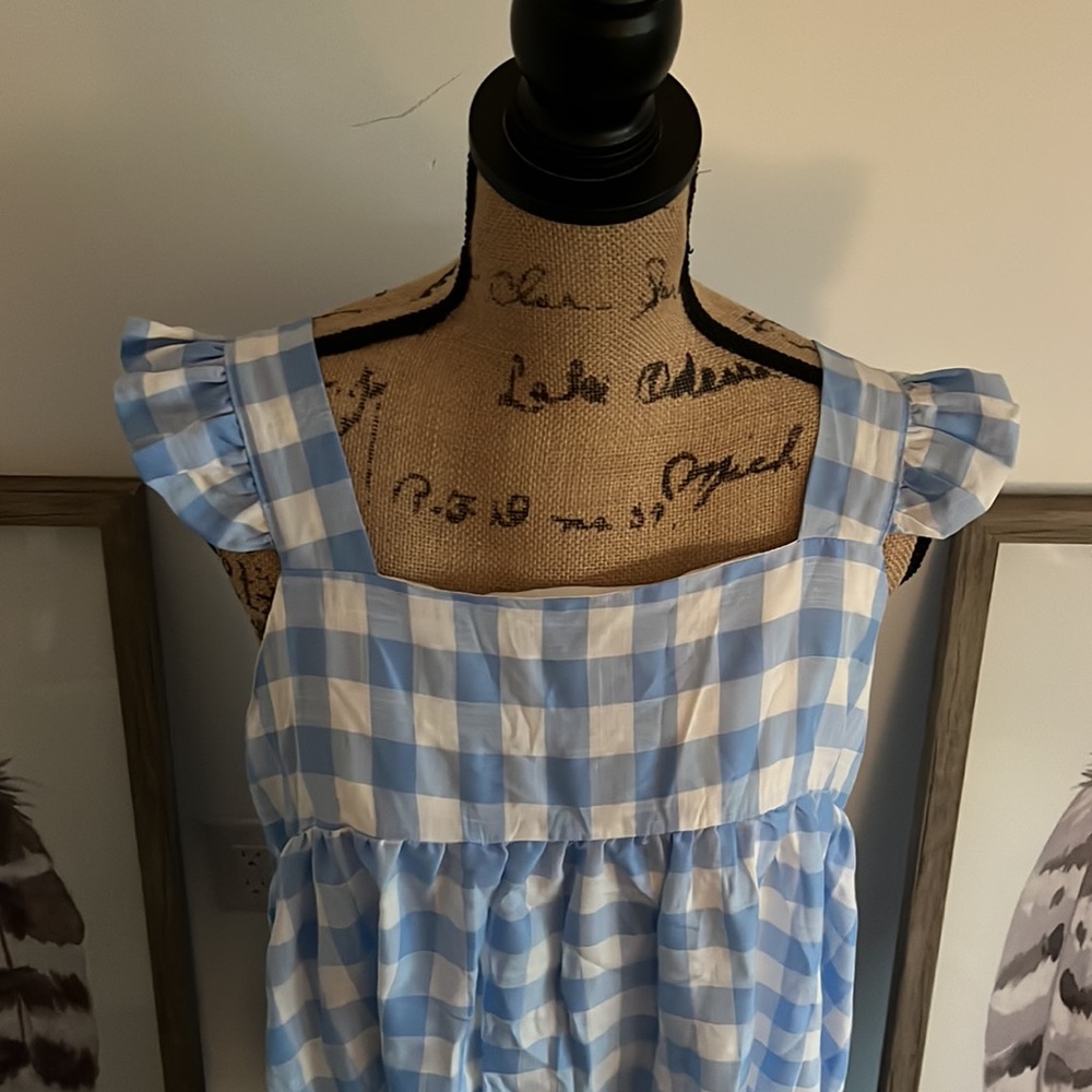 Sleeveless checkered dress - Picture 2 of 5